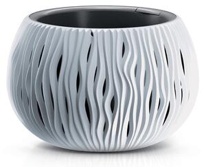 Sandy Bowl Dekoratív Kerámia Virágtartó Fehér 29cm