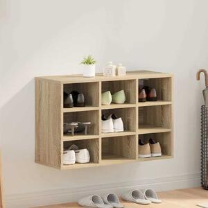 Cipősszekrény polcokkal sonoma tölgy 77.5 x 30 x 51 cm Faanyag