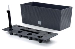Rato Case Antracit Műanyag Balkonláda 51 cm Fonott Mintázattal