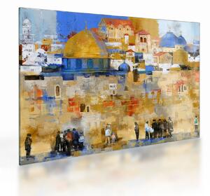 Kép - siratófal, Jerusalem, Israel (üvegen) (70x50 cm)