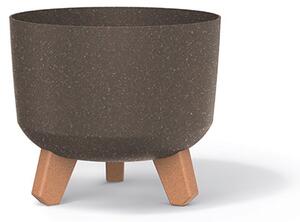 Gracia ECO Wood Kávébarna Virágtartó Lábakon 20 cm