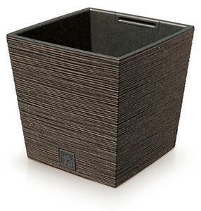 Furu Square ECO Fa Hatású Alacsony Virágtartó Kávébarna 29,5 cm