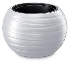 Maze Gömb Kaspó Fehér 40 cm Hullámmintás
