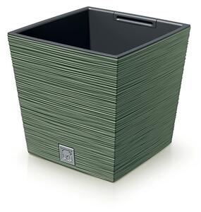 Furu Square Alacsony Kaspó Földzöld 29,5 cm Bordázott