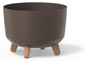 Gracia ECO Wood Kávébarna Virágtartó Fa Lábakkal