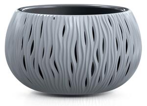 Sandy Bowl Hullám Mintás Kaspó Kőszürke 37 cm