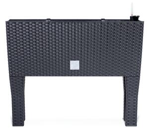 Rato Case High Magaságyás Műrattan Antracit 60 cm Öntözőrendszerrel
