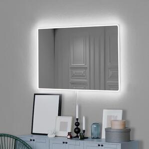 Asir LED Fali tükör háttérvilágítással RECTANGULAR 60x40 cm fehér AS1834