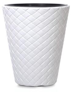 Matuba Fonott Mintás Kaspó Fehér 30 cm