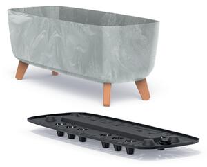 Gracia Case Beton Effect Téglalap Alakú Virágtartó Beton Hatású 39 cm