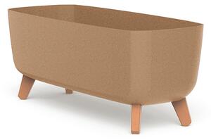 Gracia Case ECO Wood Természetes Fa Virágtartó Lábakon 58 cm