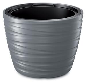 Maze Kőhatású Műanyag Virágtartó Szürke 37,5 cm
