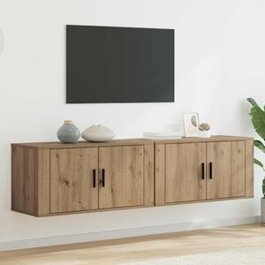 Fali TV szekrény szett 2 pcs Artisan tölgy 80 x 34,5 x 40 cm