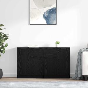 Oldalszekrények 2 pcs Fekete tölgy 60 x 30 x 70 cm Faanyag
