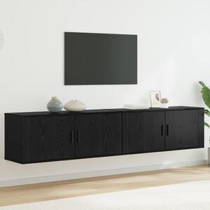 Fali TV szekrény szett 2 pcs Fekete tölgy 100 x 34,5 x 40 cm