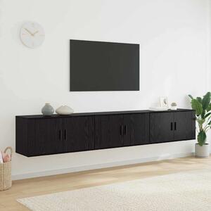 Fali TV szekrény szett 3 pcs Fekete tölgy 80 x 34,5 x 40 cm