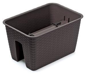 Ratolla Railing Square Erkélyláda Rattan Hatású Műanyag Umbra 40 cm