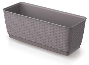 Ratolla Case P Rattan Hatású Balkonláda Mokka 38,6 cm