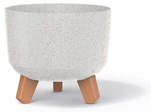 Gracia ECO Wood Virágtartó Lábakon Fehér 20 cm