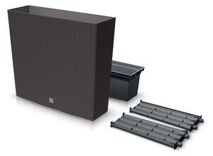 Rato Case T Rattan Hatású Térelválasztó Virágláda Umbra 77 cm Öntözőrendszerrel