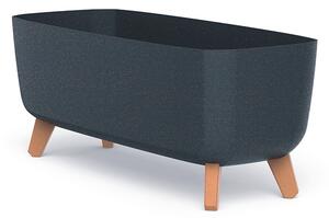 Gracia Case ECO Wood Téglalap Alakú Virágtartó Antracit 58 cm