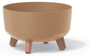 Gracia Low ECO Wood Natúr Kaspó Fa Lábakkal