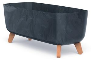 Gracia Case Beton Effect Virágtartó Láda Antracit 58 cm