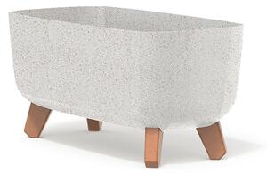 Gracia Case ECO Wood Téglalap Alakú Virágtartó Fehér 39 cm