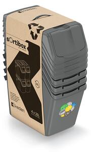Sortibox 4x25l Szelektív Hulladékgyűjtő Rendszer Szett Szürke