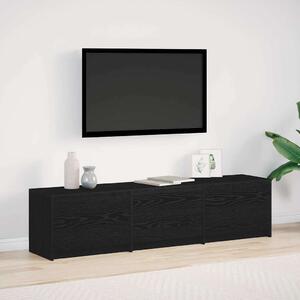 TV szekrény LED világítással Fekete tölgy 162 x 34 x 40 cm