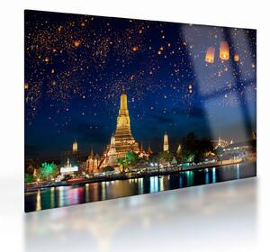 Kép - A boldogság lámpásai, Bangkok (üvegen) (70x50 cm)