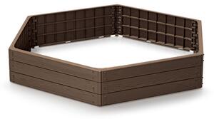 Base Woody Hatszögletű Magaságyás Rusztikus Barna 148 cm