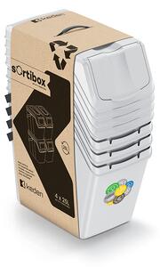 Sortibox 4x25l Szelektív Hulladékgyűjtő Rendszer Szett Kőszürke