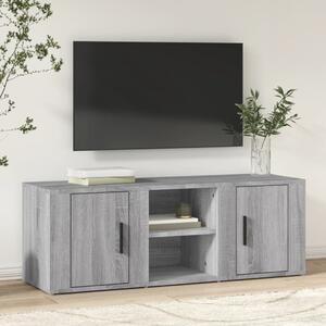 Szürke sonoma színű szerelt fa TV-szekrény 100x31,5x35 cm