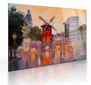 Kép - Moulin rouge, Párizs, Franciaország (üvegen) (70x50 cm)