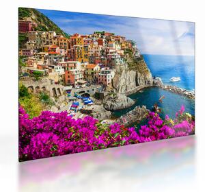 Kép - Manarola olasz falu (üvegen) (70x50 cm)