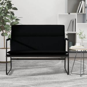 Fekete szövet pad 100 x 64 x 80 cm
