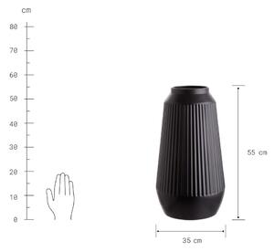 FINJA kerámia váza, fekete 44 cm