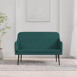 Sötétzöld szövet pad 110x76x80 cm