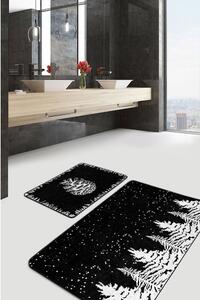 Fekete-fehér fürdőszobai kilépő szett 2 db-os 60x100 cm – Mila Home