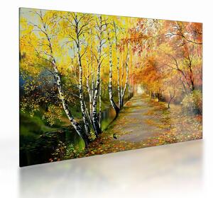Kép - Egy romantikus sugárút a víz mentén. (üvegen) (70x50 cm)