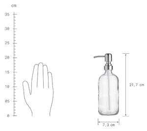 SOAP OPERA szappanadagoló, átlátszó-ezüst 500 ml