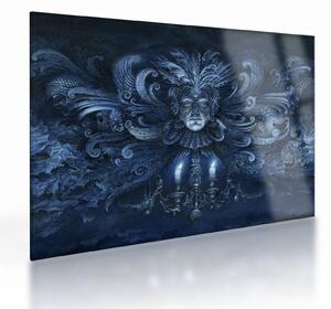 Kép - sötét barokk (üvegen) (70x50 cm)