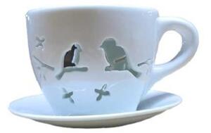 Csésze alakú, madár mintás aromalámpa