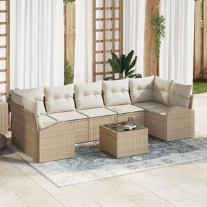Kerti Kanapé Szett 8 pcs Beige és krém 289 x 124 x 69 cm
