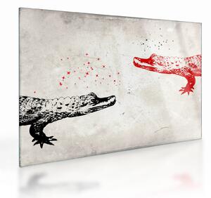 Kép - krokodilok (üvegen) (70x50 cm)