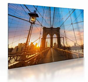 Kép - Brooklyn, híd, Manhattan, New York (üvegen) (70x50 cm)