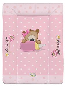 Babastar puha pelenkázó lap 50*70 cm - It&#039;s a girl ! maci cumisüveg rózsaszín