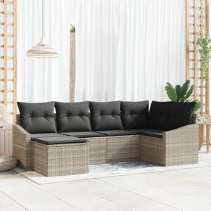Kert étkező szett párnával tárolóval 6 pcs Világosszürke