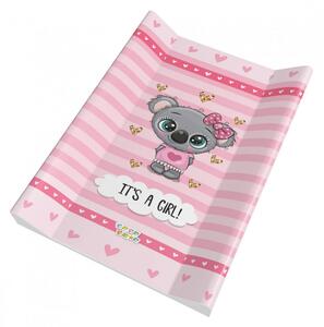 Babastar merev pelenkázó lap 50*70 cm - It&#039;s a girl ! koala rózsaszín